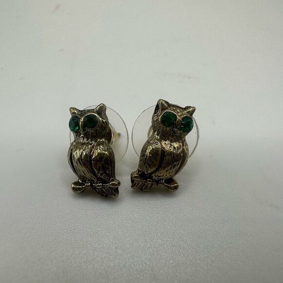 Betsey Johnson Owl Studs - Picture 1 of 4